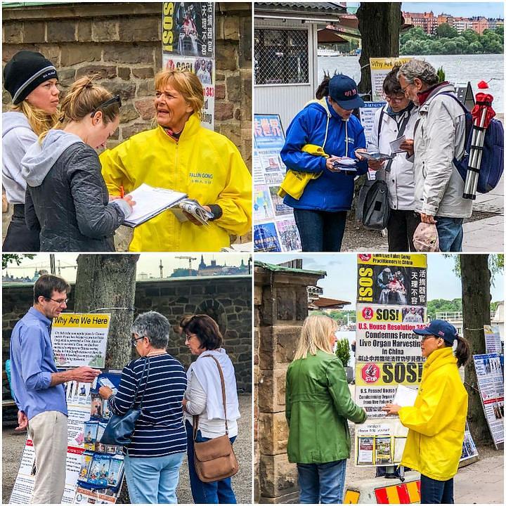 Potpisivanje peticije podrške miroljubivom otporu Falun Gonga 