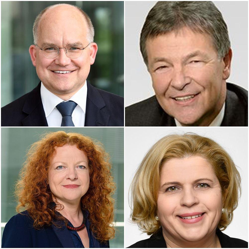 Gore lijevo: Sebastian Brehm MdB; Dolje lijevo: Margarete Bause MdB; Gore desno: Joachim Hanisch, član državnog parlamenta Bavarske; Dolje desno: Sandra Bubendorfer-Licht MdB