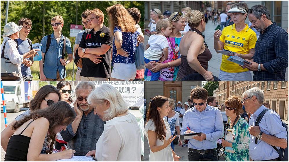 Mnogi su ljudi potpisali peticiju i tako osudili progon i podržali Falun Gong praktikante.