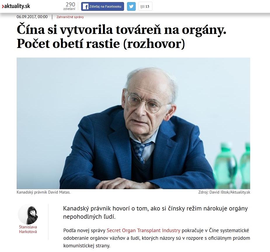 Udarna vijest: „Kina je osnovala tvornicu organa. Broj žrtava raste.“ 