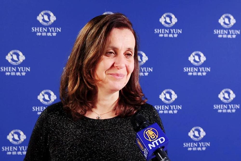 Pascale Pouzadoux, rediteljka i glumica, na predstavi Shen Yuna u Parizu 17. januara 2019. godine.