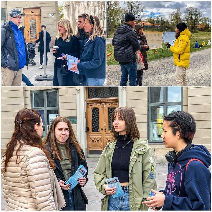 Praktikanti razgovaraju s ljudima o ovoj meditativnoj praksi i njenom kontinuiranom progonu u Kini.