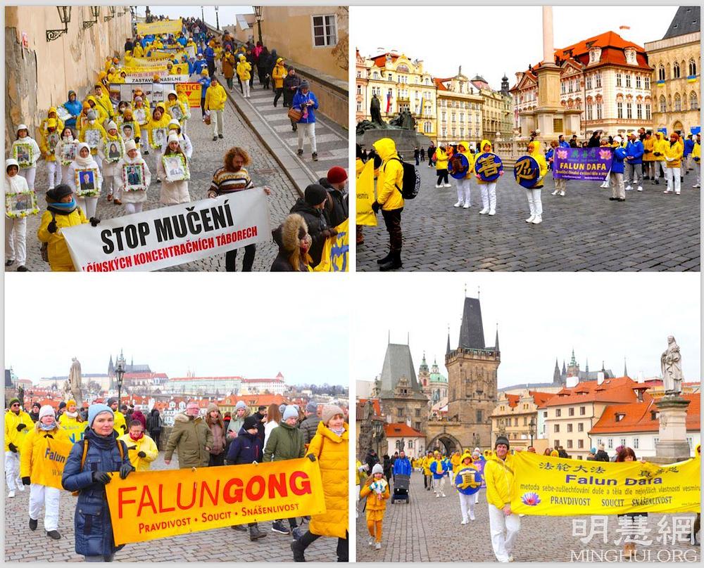 Parada praktikanata od Praškog dvorca do Václavske náměsti.