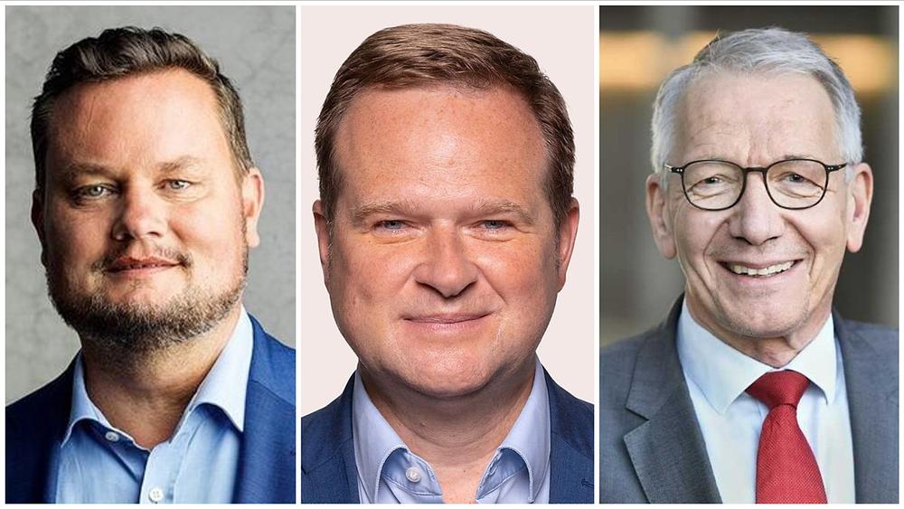 Slijeva nadesno: René Domke (predsjedavajući parlamenta Meklenburg-Vorpommern Slobodne demokratske partije Njemačke, FDP), Frank Schwabe (član parlamenta iz Njemačke socijaldemokratske partije, SPD) i Dirk-Ulrich Mende (SPD)